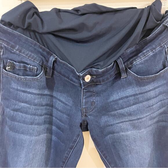 Kancan Maternity Aviva Skinny Jeans Over The Belly Women size 29 Dark Blue Wash - Picture 2 of 10